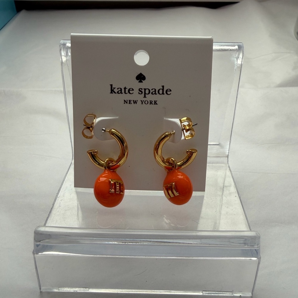 Brand new Kate Spade M&M orange earrings collab